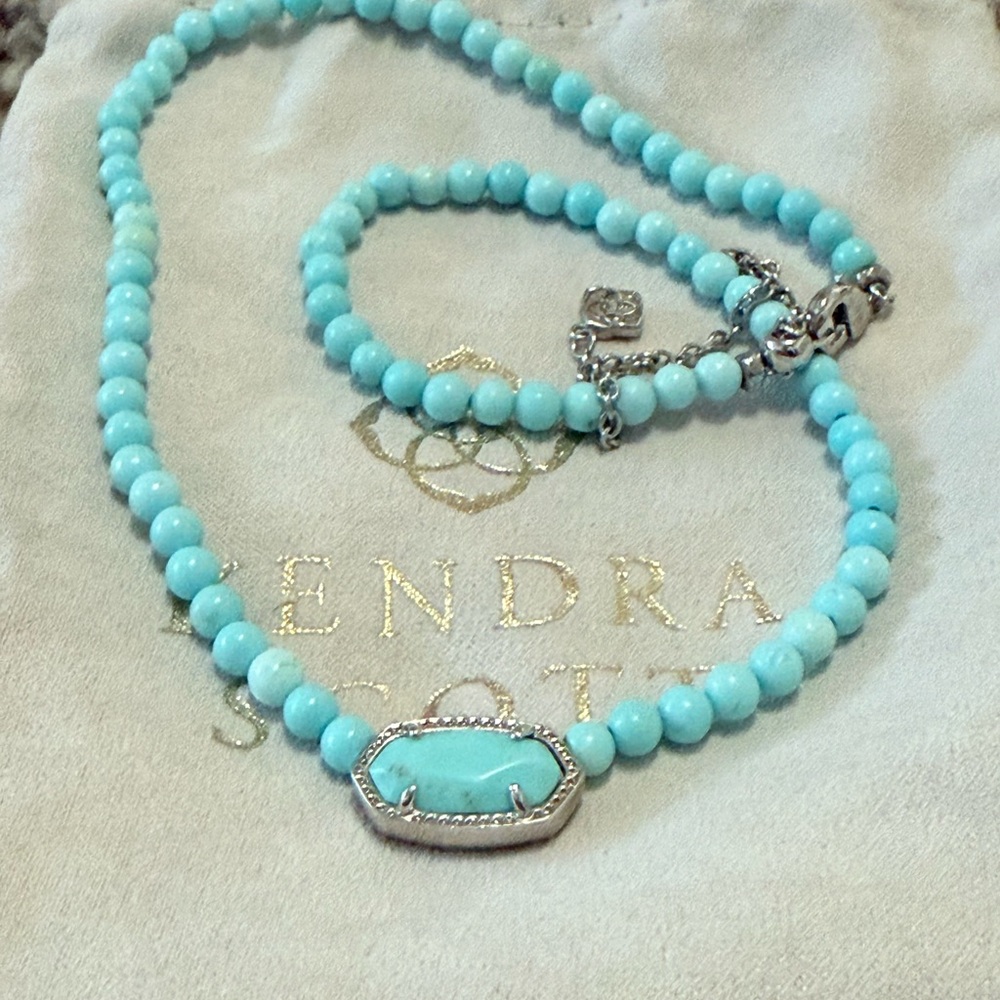 Kendra Scott Elisa Turquoise Beaded Necklace